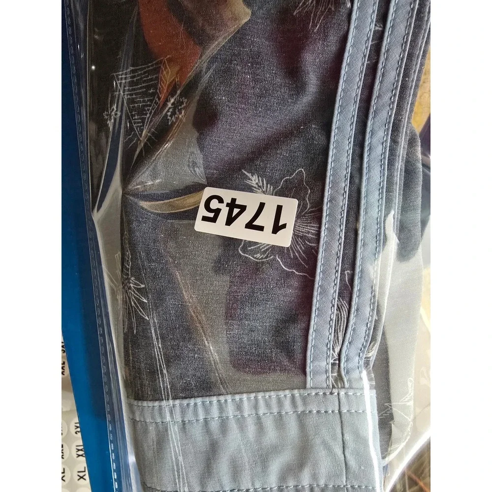 ONeill Boys Board Shorts Size 14 Gray‎ Blue Tropical Aloha Print Swim Trunks